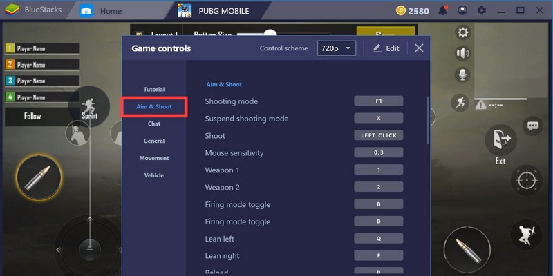 Nút bắn PUBG trên máy tính điều khiển game